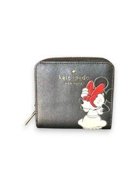 Disney X Kate Spade NWT Minnie Mouse Zip Around Wallet Bifold with dust …